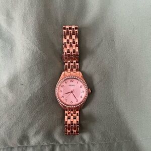 Seiko Rose Gold Women's Watch with Pink Dial